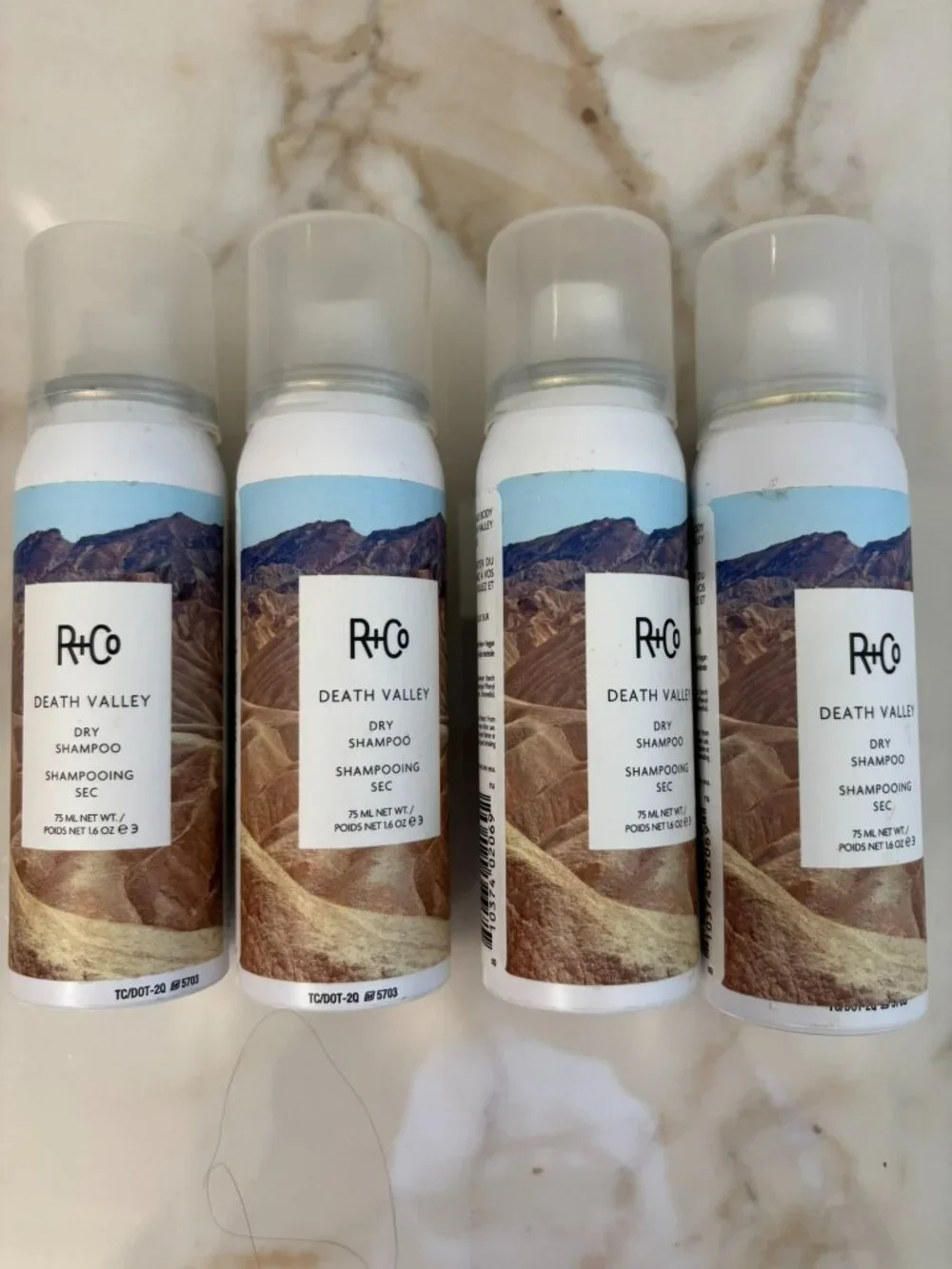 Lot of 4 Cans R+Co DEATH VALLEY DRY SHAMPOO 1.6 OZ each
